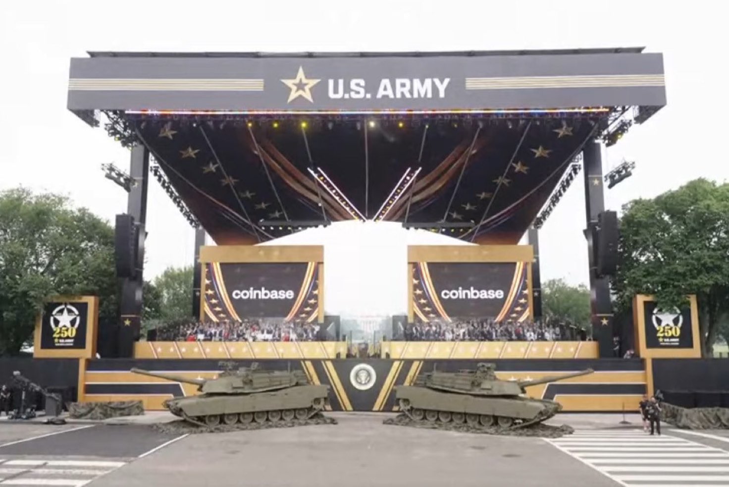 Coinbase sponsors Trump's US Army birthday parade